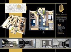 BLOC NOU! Apartament 2 camere, 65mp utili in Quartz Residence