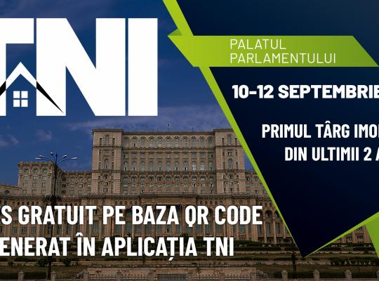 Începe primul târg imobiliar din ultimii 2 ani!  Târgul Național Imobiliar TNI  10-12 septembrie 2021  Palatul Parlamentului, Sala Unirii